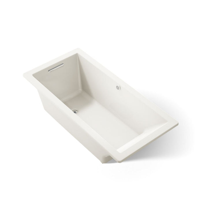 KOHLER K-1821-W1 Underscore 66" x 32" drop-in bath with Bask heated surface, biscuit - view 5