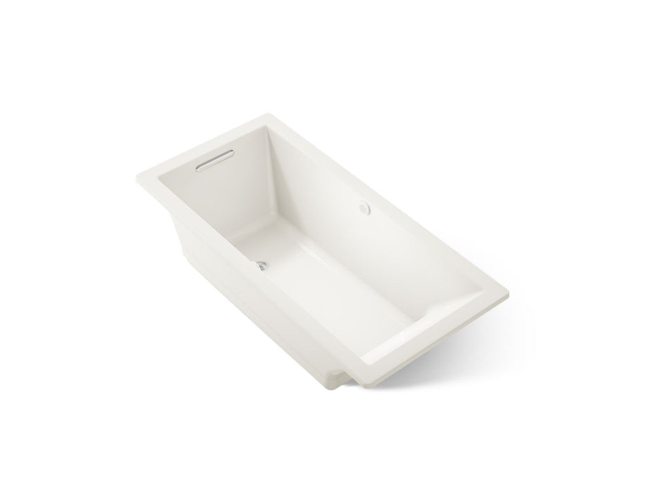 KOHLER K-1822-GHW Underscore 66" x 32" drop-in Heated BubbleMassage air bath with Bask heated surface, biscuit