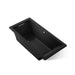 KOHLER K-1822-GHW Underscore 66" x 32" drop-in Heated BubbleMassage air bath with Bask heated surface, black black