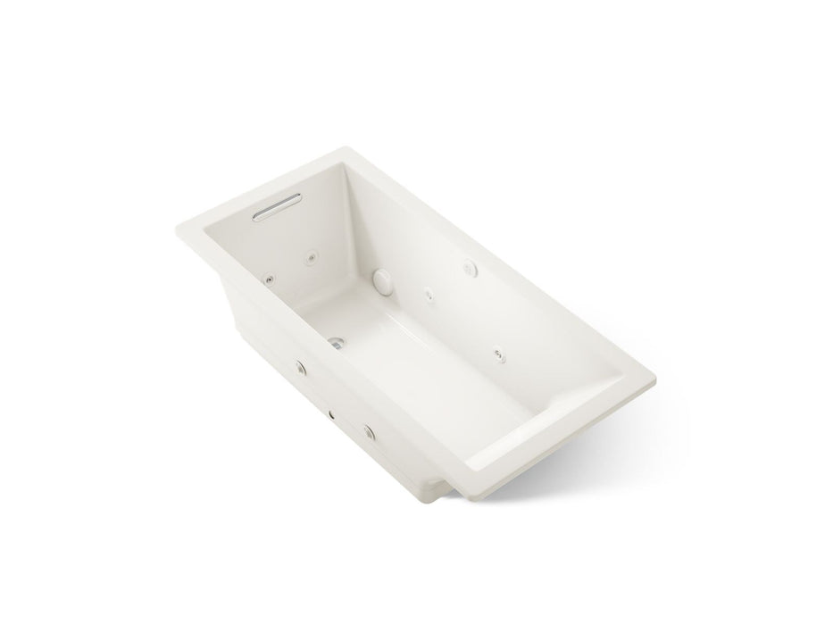 KOHLER K-1822-XHGH Underscore 66" x 32" drop-in Heated BubbleMassage air bath with whirlpool, biscuit
