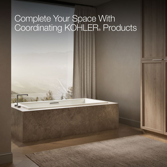 KOHLER K-1834 Underscore 72" x 36" drop-in bath, biscuit - view 2