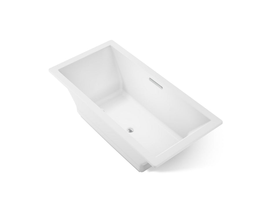 KOHLER K-1835-GH Underscore 72" x 36" drop-in Heated BubbleMassage air bath, white
