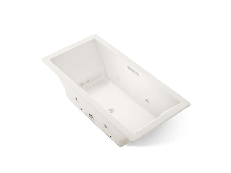 KOHLER K-1835-XHGH Underscore 72" x 36" drop-in Heated BubbleMassage air bath with whirlpool, biscuit
