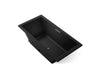 KOHLER K-1835-XHGH Underscore 72" x 36" drop-in Heated BubbleMassage air bath with whirlpool, black black