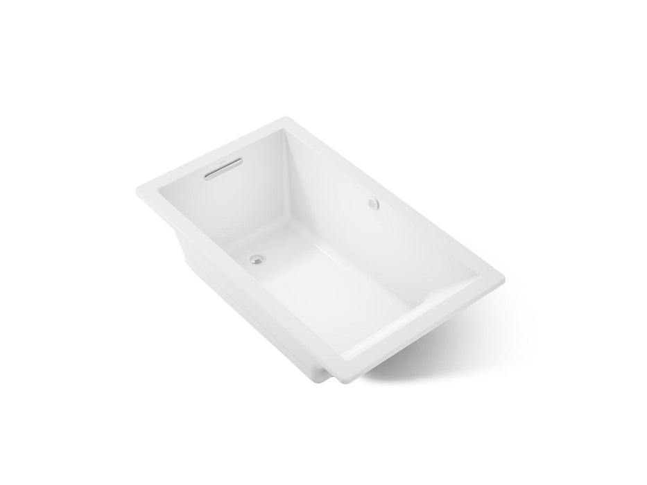 KOHLER K-1849-GH Underscore 60" x 36" drop-in Heated BubbleMassage air bath, white