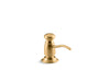 KOHLER K-1894-C Traditional soap/lotion dispenser, vibrant brushed moderne brass