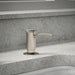 KOHLER K-1895-C Contemporary Design Soap/lotion Dispenser, Vibrant Brushed Nickel - Shows close up detail of product in room