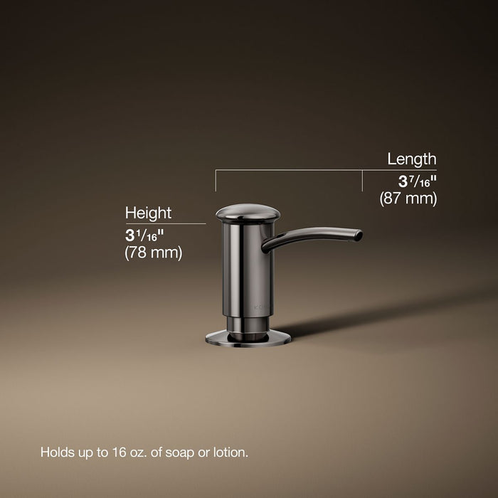 3/4 view of product with dimensions