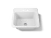 KOHLER K-19017-2 Glen Falls 25" top-/undermount single-bowl utility sink, white
