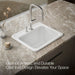 KOHLER K-19017-2 Glen Falls 25" top-/undermount single-bowl utility sink, white - view 3