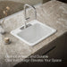 KOHLER K-19017-3 Glen Falls 25" top-/undermount single-bowl utility sink, white - view 3