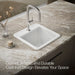 KOHLER K-19022-1 Park Falls 21" top-/undermount single-bowl utility sink, white - view 3