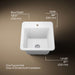 KOHLER K-19022-1 Park Falls 21" top-/undermount single-bowl utility sink, white - view 5