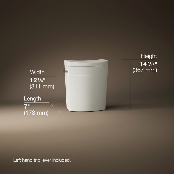 KOHLER K-19042 Persuade Curv Toilet tank, dual-flush, biscuit - view 5