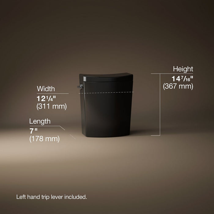 KOHLER K-19042 Persuade Curv Toilet tank, dual-flush, black black - view 5