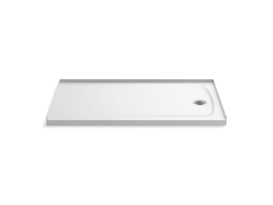 KOHLER K-1936-0 K-1936 Ballast 60" x 32" Alcove Shower Base, Right Drain, white