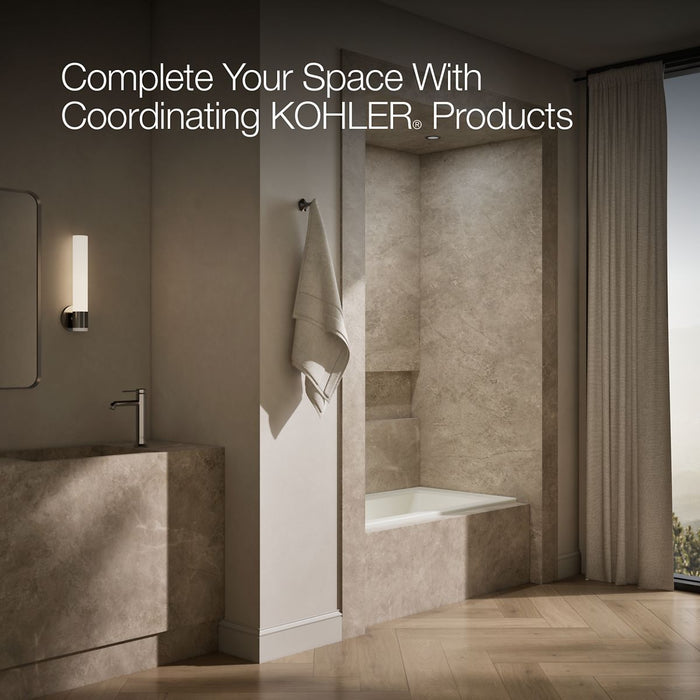 KOHLER K-1946-L Archer 60" x 30" alcove bath, left drain, biscuit - view 4