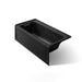 KOHLER K-1946-LAW Archer 60" x 30" alcove bath with Bask heated surface, alcove left drain, black black