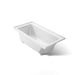 KOHLER K-1946-LW Archer 60" x 30" alcove bath with Bask heated surface, left drain, white