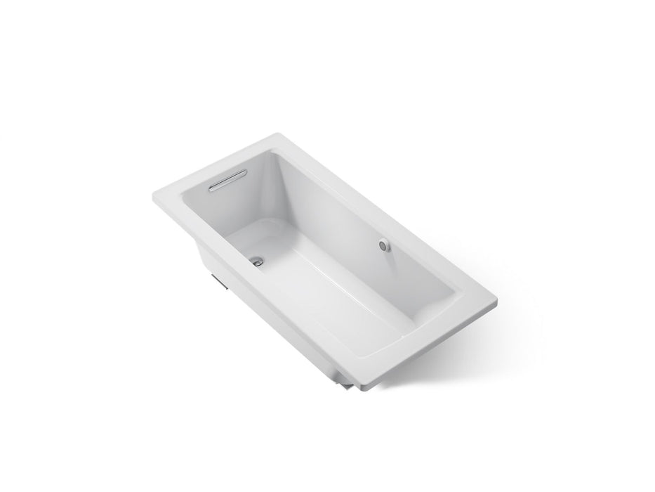 KOHLER K-1946-W1 Archer 60" x 30" drop-in bath with Bask heated surface, ice grey