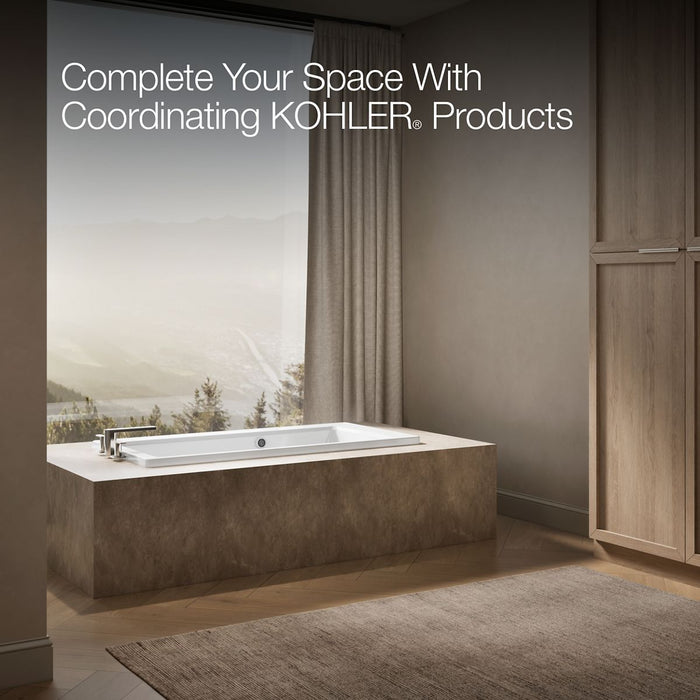 KOHLER K-1946-W1 Archer 60" x 30" drop-in bath with Bask heated surface, white - view 3