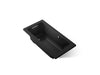 KOHLER K-1947-GH Archer 60" x 30" drop-in Heated BubbleMassage air bath, black black