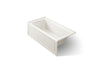 KOHLER K-1947-GHLA Archer 60" x 30" alcove Heated BubbleMassage air bath, left drain, biscuit