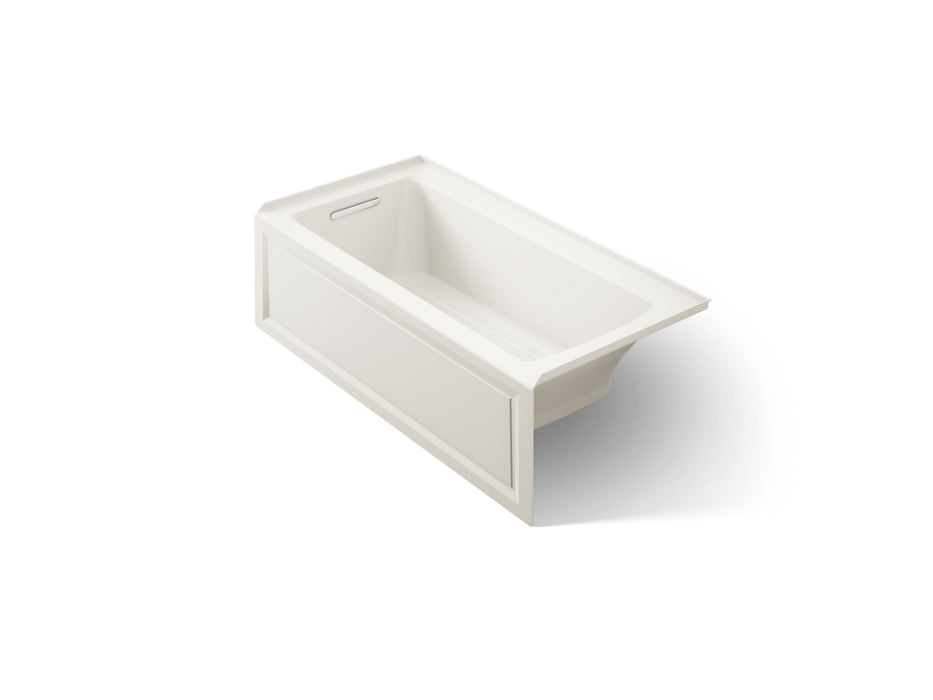KOHLER K-1947-GHLA Archer 60" x 30" alcove Heated BubbleMassage air bath, left drain, biscuit