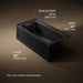 KOHLER K-1947-GHLA Archer 60" x 30" alcove Heated BubbleMassage air bath, left drain, black black - view 5