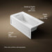KOHLER K-1947-GHLA Archer 60" x 30" alcove Heated BubbleMassage air bath, left drain, white - view 5