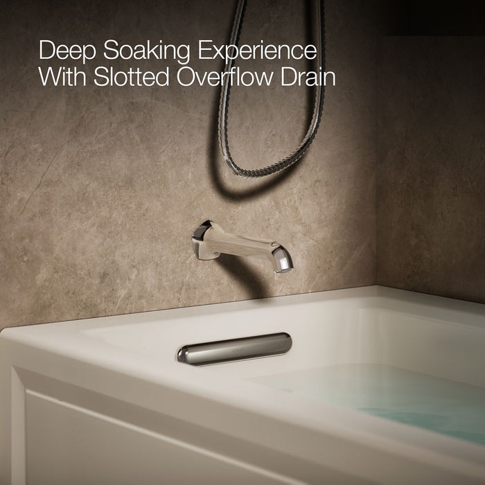 KOHLER K-1947-GHLAW Archer 60" x 30" integral apron Heated BubbleMassage air bath with Bask heated surface and left-hand...