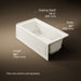 KOHLER K-1947-GHRA Archer 60" x 30" alcove Heated BubbleMassage air bath, right drain, biscuit - view 5