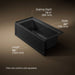 KOHLER K-1947-GHRA Archer 60" x 30" alcove Heated BubbleMassage air bath, right drain, black black - view 5