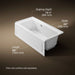 KOHLER K-1947-GHRAW Archer 60" x 30" alcove Heated BubbleMassage air bath with Bask heated surface, right drain, white -...