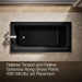 KOHLER K-1947-H Archer 60" x 30" drop-in whirlpool bath with heat and ComForte Depth design, black black - view 5