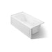KOHLER K-1947-HRA Archer 60" x 30" alcove heated whirlpool bath, right drain, white