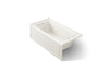 KOHLER K-1947-LA Archer 60" x 30" alcove whirlpool bath, left drain, biscuit