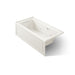KOHLER K-1947-LAW Archer 60" x 30" alcove whirlpool bath with Bask heated surface, left drain, biscuit