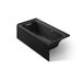 KOHLER K-1947-LAW Archer 60" x 30" alcove whirlpool bath with Bask heated surface, left drain, black black