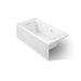 KOHLER K-1947-LAW Archer 60" x 30" alcove whirlpool bath with Bask heated surface, left drain, white