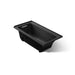 KOHLER K-1947-LH Archer 60" x 30" alcove heated whirlpool bath, left drain, black black