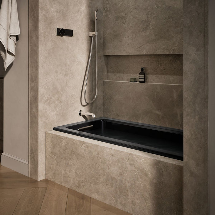 KOHLER K-1947-LH Archer 60" x 30" alcove heated whirlpool bath, left drain, black black - view 3