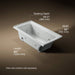 KOHLER K-1947-LH Archer 60" x 30" alcove heated whirlpool bath, left drain, ice grey - view 5