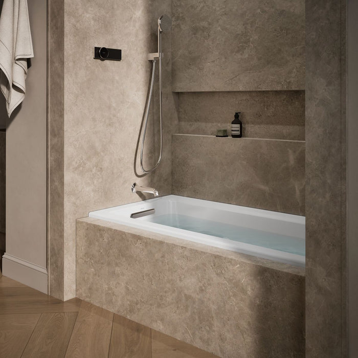 KOHLER K-1947-LH Archer 60" x 30" alcove heated whirlpool bath, left drain, white - view 3