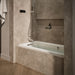 KOHLER K-1947-LW Archer 60" x 30" alcove whirlpool bath with Bask heated surface, left drain, biscuit - view 3