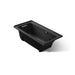 KOHLER K-1947-LW Archer 60" x 30" alcove whirlpool bath with Bask heated surface, left drain, black black