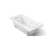 KOHLER K-1947-LW Archer 60" x 30" alcove whirlpool bath with Bask heated surface, left drain, white