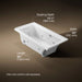 KOHLER K-1947-LW Archer 60" x 30" alcove whirlpool bath with Bask heated surface, left drain, white - view 5
