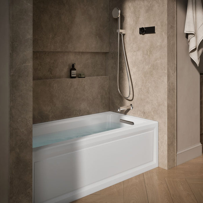 KOHLER K-1947-RA Archer 60" x 30" alcove whirlpool bath, right drain, white - view 3