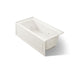 KOHLER K-1947-RAW Archer 60" x 30" alcove whirlpool bath with Bask heated surface, right drain, biscuit